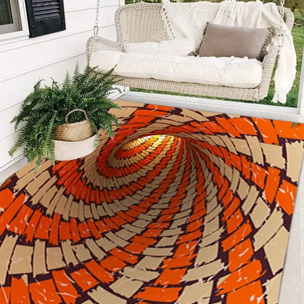 3D Vortex Door Mat Anti-Slip Non Skid Outdoor Rug Floor Mat Area Rug Front Door Livingroom Bedroom 1pc