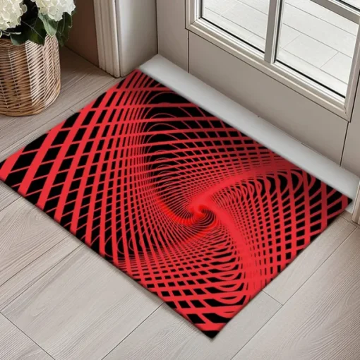 3D Vortex Doormat Kitchen Mat Floor Mat Non-Slip Area Rug Oil Proof Rug Indoor Outdoor Mat Bedroom Decor Bathroom Mat Entrance Rug Optical Illusion