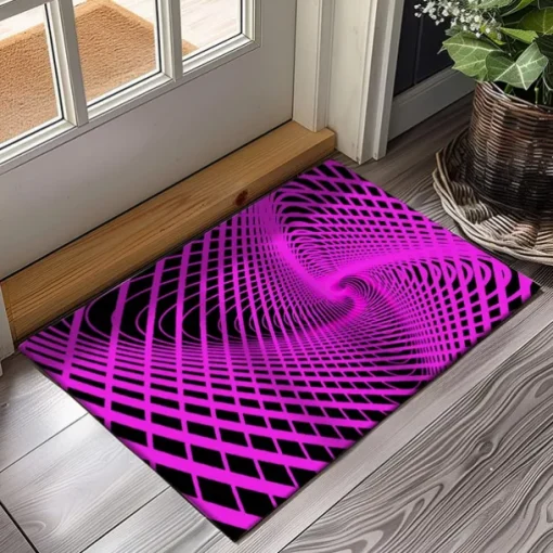 3D Vortex Doormat Kitchen Mat Floor Mat Non-Slip Area Rug Oil Proof Rug Indoor Outdoor Mat Bedroom Decor Bathroom Mat Entrance Rug Optical Illusion