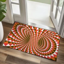 3D Vortex Doormat Kitchen Mat Floor Mat Non-Slip Area Rug Oil Proof Rug Indoor Outdoor Mat Bedroom Decor Bathroom Mat Entrance Rug Optical Illusion