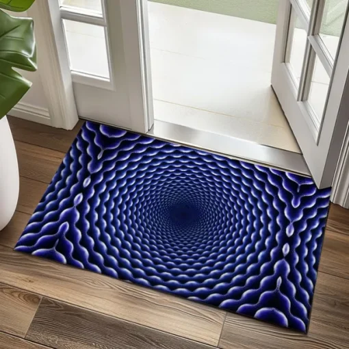 3D Vortex Doormat Kitchen Mat Floor Mat Non-Slip Area Rug Oil Proof Rug Indoor Outdoor Mat Bedroom Decor Bathroom Mat Entrance Rug Optical Illusion