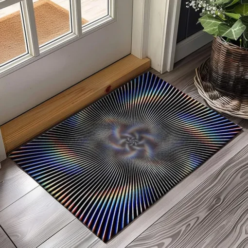 3D Vortex Doormat Kitchen Mat Floor Mat Non-Slip Area Rug Oil Proof Rug Indoor Outdoor Mat Bedroom Decor Bathroom Mat Entrance Rug Optical Illusion