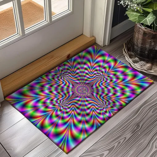 3D Vortex Doormat Kitchen Mat Floor Mat Non-Slip Area Rug Oil Proof Rug Indoor Outdoor Mat Bedroom Decor Bathroom Mat Entrance Rug Optical Illusion