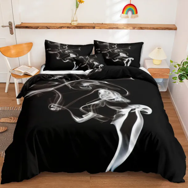 3D Vortex 3-Piece Duvet Cover Set Hotel Bedding Sets Comforter Cover with Soft Lightweight Microfiber,1 Duvet Cover, 2 Pillowcases for Double/Queen/King(1 Pillowcase for Twin/Single) coverlet
