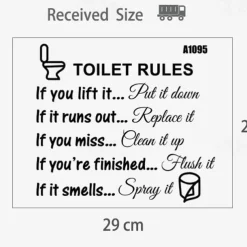 3D Wall Stickers Bedroom / Toilet, Removable PVC Home Decoration Wall Decal 1pc