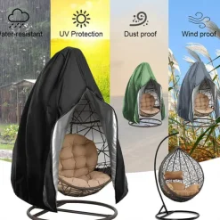 210D Waterproof Outdoor Chair Covers with Zipper, Durable Large Outdoor Chair Cover, Waterproof Windproof Anti-UV for Outdoor Swing Chair