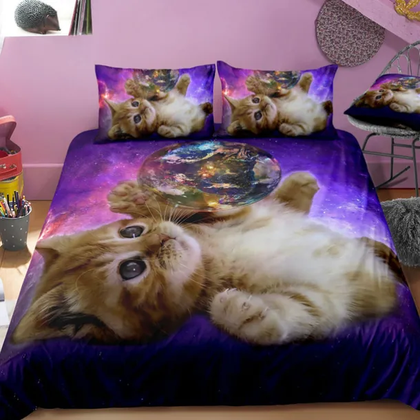 3D Wolf Print Duvet Cover Bedding Sets Comforter Cover with 1 Duvet Cover or Coverlet,1Sheet,2 Pillowcases for Double/Queen/King(1 Pillowcase for Twin/Single)