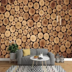 3D Wood Mural Wallpaper Wall Sticker Covering Print Peel and Stick PVC / Vinyl Material Self Adhesive / Adhesive Required Wall Decor Wall Mural for Living Room Bedroom