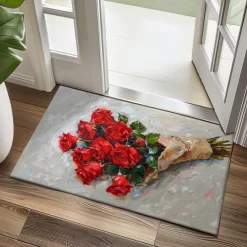 Daisy Flowers Doormat Kitchen Mat Floor Mat Non-Slip Area Rug Oil Proof Rug Indoor Outdoor Mat Bedroom Decor Bathroom Mat Entrance Rug