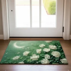 Daisy Flowers Doormat Kitchen Mat Floor Mat Non-Slip Area Rug Oil Proof Rug Indoor Outdoor Mat Bedroom Decor Bathroom Mat Entrance Rug