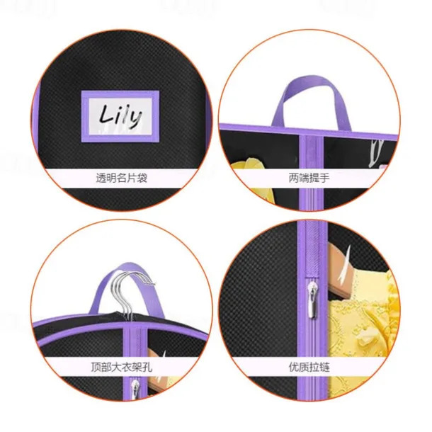 Dance Garment Bags for Dancers with 4 Pockets Garment Bags for Dance Costumes 40" Cheer Uniform Garment Bag Hanging Kids Garment Bag for Recital, Competition, Travel, Storage