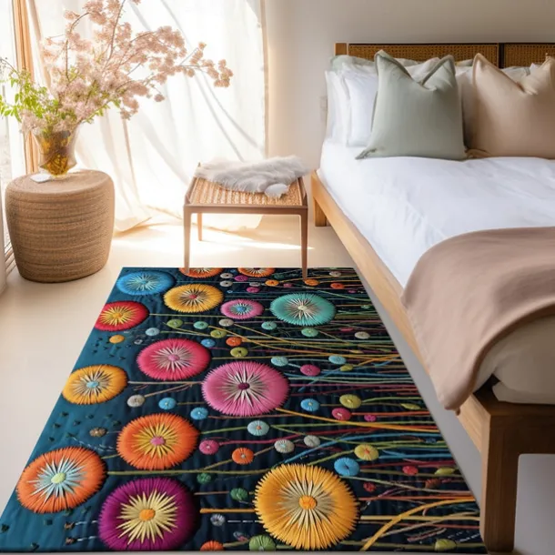 Deadlion Quilting Area Rug Kitchen Mat Non-Slip Oil Proof Floor Mat Livingroom Rug Indoor Outdoor Mat Bedroom Decor Bathroom Mat Entrance Rug Door Mat