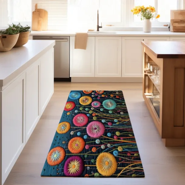 Deadlion Quilting Area Rug Kitchen Mat Non-Slip Oil Proof Floor Mat Livingroom Rug Indoor Outdoor Mat Bedroom Decor Bathroom Mat Entrance Rug Door Mat