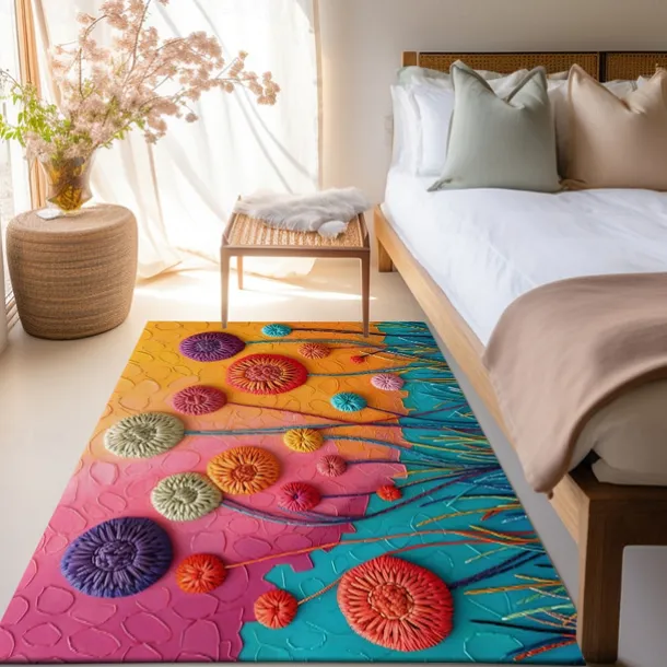 Deadlion Quilting Area Rug Kitchen Mat Non-Slip Oil Proof Floor Mat Livingroom Rug Indoor Outdoor Mat Bedroom Decor Bathroom Mat Entrance Rug Door Mat