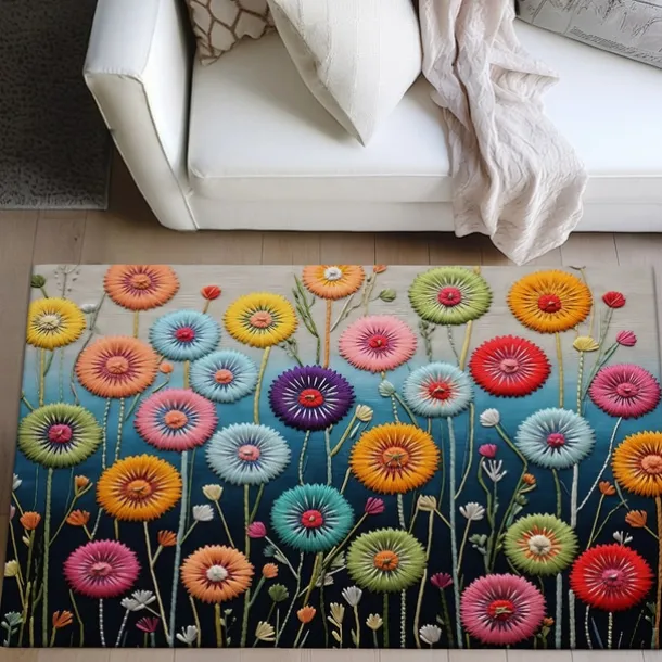 Deadlion Quilting Area Rug Kitchen Mat Non-Slip Oil Proof Floor Mat Livingroom Rug Indoor Outdoor Mat Bedroom Decor Bathroom Mat Entrance Rug Door Mat