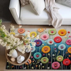 Deadlion Quilting Area Rug Kitchen Mat Non-Slip Oil Proof Floor Mat Livingroom Rug Indoor Outdoor Mat Bedroom Decor Bathroom Mat Entrance Rug Door Mat