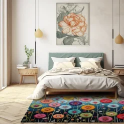 Deadlion Quilting Area Rug Kitchen Mat Non-Slip Oil Proof Floor Mat Livingroom Rug Indoor Outdoor Mat Bedroom Decor Bathroom Mat Entrance Rug Door Mat