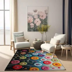 Deadlion Quilting Area Rug Kitchen Mat Non-Slip Oil Proof Floor Mat Livingroom Rug Indoor Outdoor Mat Bedroom Decor Bathroom Mat Entrance Rug Door Mat