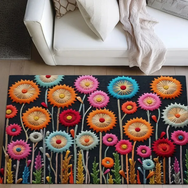 Deadlion Quilting Area Rug Kitchen Mat Non-Slip Oil Proof Floor Mat Livingroom Rug Indoor Outdoor Mat Bedroom Decor Bathroom Mat Entrance Rug Door Mat