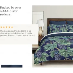 Deep Botanical Duvet Cover Set - Includes Duvet Cover and Pillowcases - Rich Plant-Inspired Design - Soft and Comfortable Fabric - Perfect for Elegant Bedroom Decor