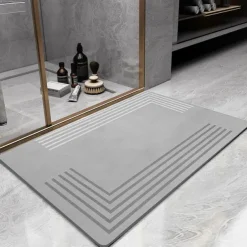 Diatomaceous Earth Bath Mat Non-slip Super Absorbent Toilet Door Quick-Drying Foot Mat Entry Door Mat Non-Slip Mat