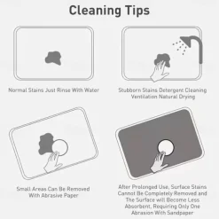 Diatomaceous Earth Bath Mat Non-slip Super Absorbent Toilet Door Quick-Drying Foot Mat Entry Door Mat Non-Slip Mat