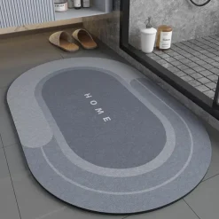 Diatomaceous Earth Bath Mat Super Absorbent Toilet Door Quick-Drying Foot Mat Entry Door Mat Non-Slip Mat