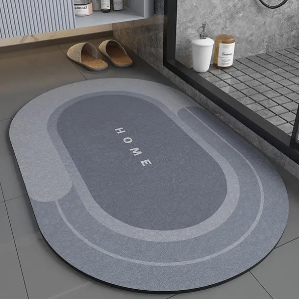 Diatomaceous Earth Bath Mat Super Absorbent Toilet Door Quick-Drying Foot Mat Entry Door Mat Non-Slip Mat