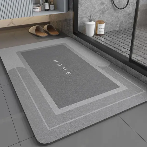 Diatomaceous Earth Bath Mat Super Absorbent Toilet Door Quick-Drying Foot Mat Entry Door Mat Non-Slip Mat