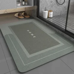 Diatomaceous Earth Bath Mat Super Absorbent Toilet Door Quick-Drying Foot Mat Entry Door Mat Non-Slip Mat