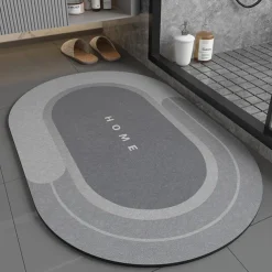Diatomaceous Earth Bath Mat Super Absorbent Toilet Door Quick-Drying Foot Mat Entry Door Mat Non-Slip Mat