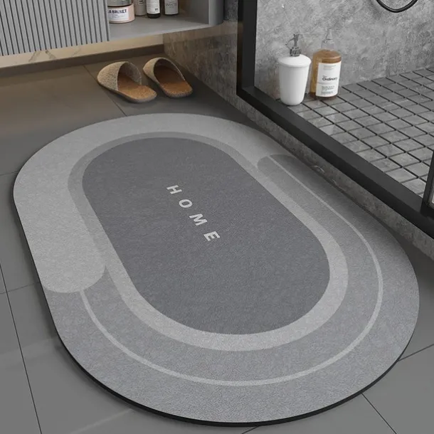 Diatomaceous Earth Bath Mat Super Absorbent Toilet Door Quick-Drying Foot Mat Entry Door Mat Non-Slip Mat
