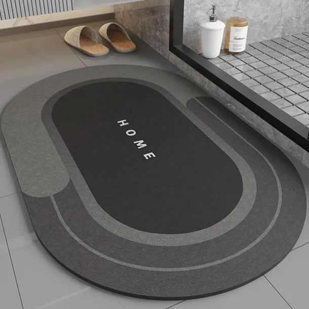 Diatomaceous Earth Bath Mat Super Absorbent Toilet Door Quick-Drying Foot Mat Entry Door Mat Non-Slip Mat