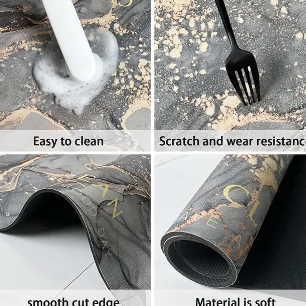 Diatomaceous Earth Bath Mat Smooth Stone Super Absorbent Bathroom Rug Door Mat New Design