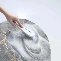 Diatomaceous Earth Bath Mat Semicircle Marble Super Absorbent Toilet Door Quick-Drying Foot Mat Entry Door Mat Non-Slip Mat