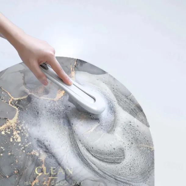 Diatomaceous Earth Bath Mat Semicircle Marble Super Absorbent Toilet Door Quick-Drying Foot Mat Entry Door Mat Non-Slip Mat