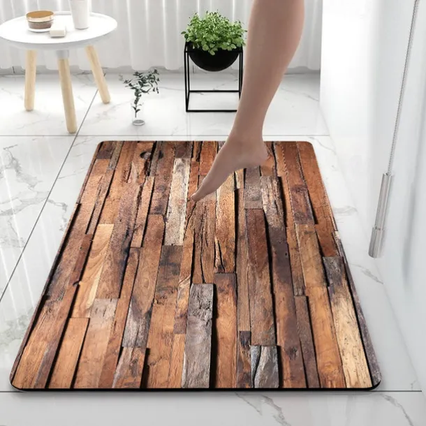 Diatomaceous Earth Bath Mat Color Stripe Pattern Super Absorbent Bathroom Rug Door Mat New Design