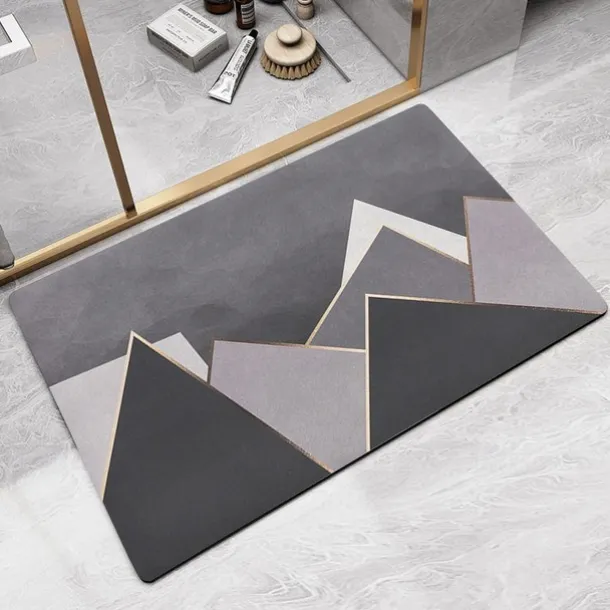 Diatomaceous Earth Bath Mat Non-slip Super Absorbent Toilet Door Quick-Drying Foot Mat Entry Door Mat Non-Slip Mat