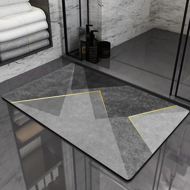 Diatomaceous Earth Bath Mat Non-slip Super Absorbent Toilet Door Quick-Drying Foot Mat Entry Door Mat Non-Slip Mat