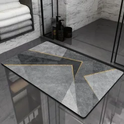 Diatomaceous Earth Bath Mat Non-slip Super Absorbent Toilet Door Quick-Drying Foot Mat Entry Door Mat Non-Slip Mat