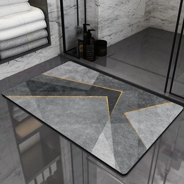 Diatomaceous Earth Bath Mat Non-slip Super Absorbent Toilet Door Quick-Drying Foot Mat Entry Door Mat Non-Slip Mat
