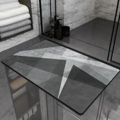 Diatomaceous Earth Bath Mat Non-slip Super Absorbent Toilet Door Quick-Drying Foot Mat Entry Door Mat Non-Slip Mat