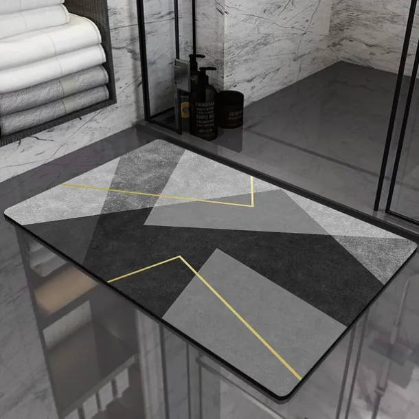 Diatomaceous Earth Bath Mat Non-slip Super Absorbent Toilet Door Quick-Drying Foot Mat Entry Door Mat Non-Slip Mat