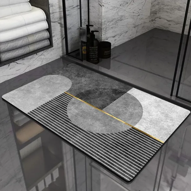 Diatomaceous Earth Bath Mat Non-slip Super Absorbent Toilet Door Quick-Drying Foot Mat Entry Door Mat Non-Slip Mat