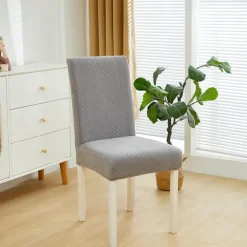 Dining Chair Cover for Home Polar Fleece Fabric Chair Cover Stretch Slipcovers Seat Chair Covers