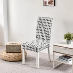 Dining chair Cover For Home Polar Fleece Fabric Chair Cover Stretch Slipcovers Seat Chair Covers