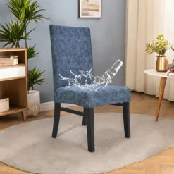 Dining Chair Cover Stool Chair Cover Geometric Printed Polyester Slipcovers