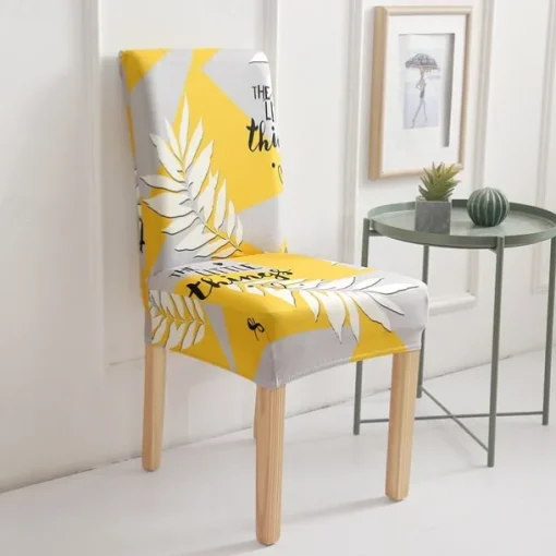 Dining Chair Cover Stretch Chair Seat Slipcover Soft Floral Flower Pattern Durable Washable Furniture Protector For Dining Room Party