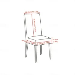 Dining Chair Cover Stretch Chair Seat Slipcover Spandex with Elastic Bottom Protector for Dining Room Wedding Ceremony Durable Washable