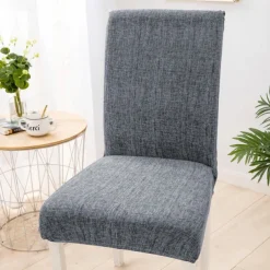 Dining Chair Cover Stretch Chair Seat Slipcover Spandex with Elastic Bottom Protector for Dining Room Wedding Ceremony Durable Washable